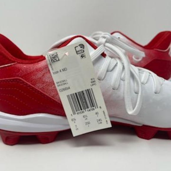 Adidas Icon 4 MD Size 7, Red, Cleats - Picture 7 of 7